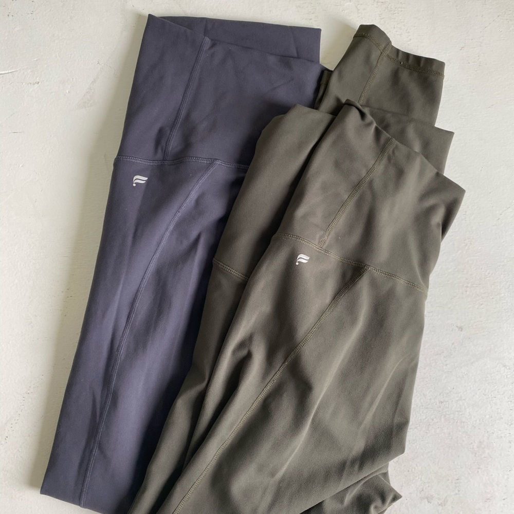 2 pairs of Fabletics maternity leggings size L